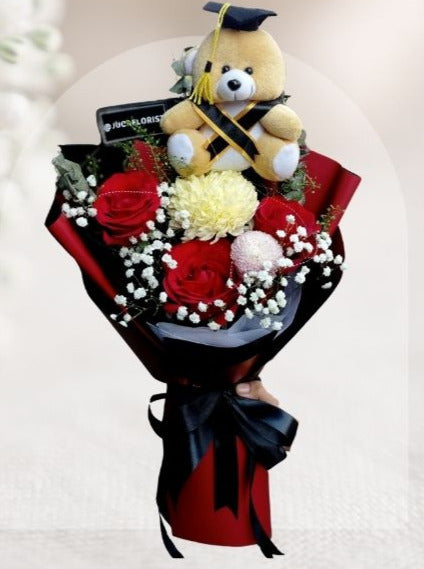 Buket Wisuda Fresh Rose Bouquet HGd#36