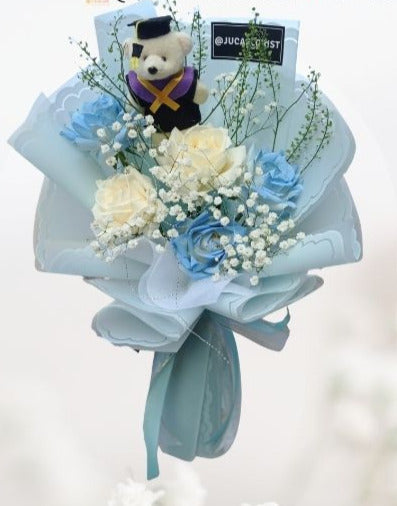 Buket Wisuda Fresh Rose Bouquet HGd#37