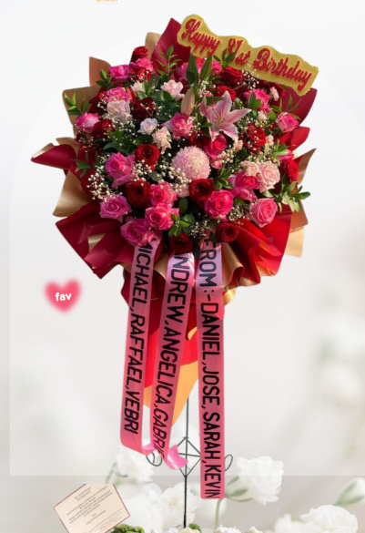 Sf#37 — Peony Mom, Lily, Rose Standing Flower