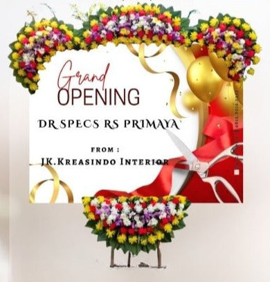 Papan Bunga Grand Opening Putih Merah Besar (Bp#38)
