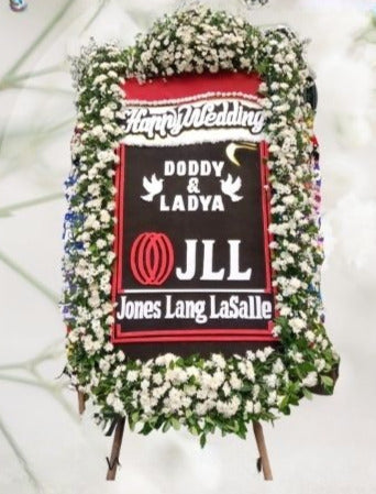 Papan Bunga Full Flower Happy Wedding (Bp#47)