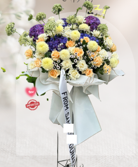 Sf#48 – Standing Flower Premium Mix Rose Gompi Hydrangea Calimero