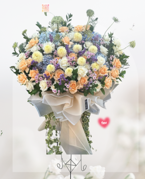 Sf#49 – Standing Flower Premium Mix Rose Gompi Hydrangea Calimero