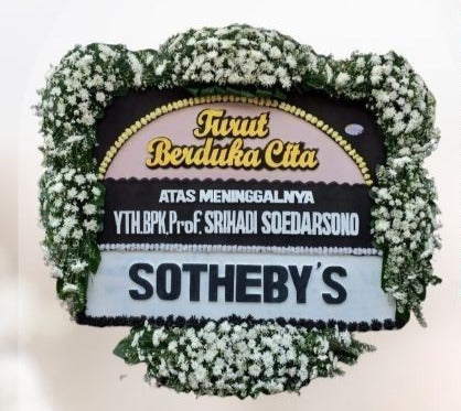 Papan Bunga Turut Berduka Cita Hitam Kuning Full Flower (Bp#50)