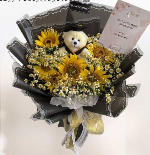 Buket Wisuda Fresh Sun Flower Bouquet HGd#50