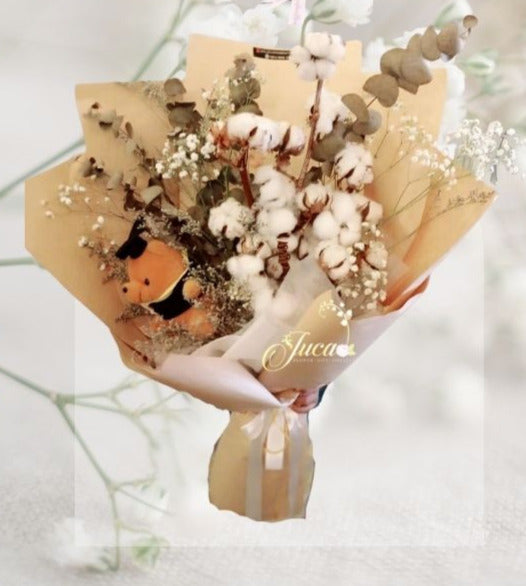 Buket Wisuda Cotton Flower Bouquet HGd#51