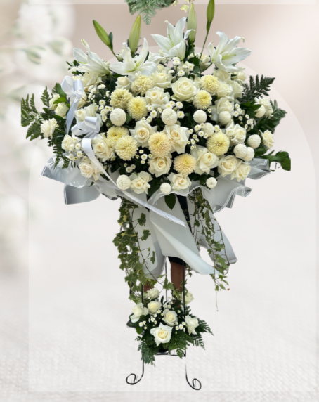 Sf#52 – Standing Flower Hydrangea Rose Lily Gerbera Aimajus Pomp Gompi