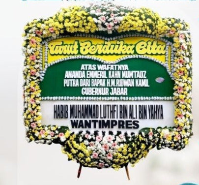 Papan Bunga Turut Berduka Cita Full Flower Hijau (Bp#53)