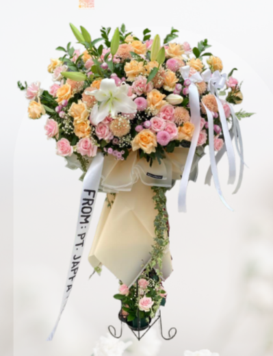 Sf#53 – Standing Flower Hydrangea Rose Lily Gerbera Aimajus Pomp Gompi