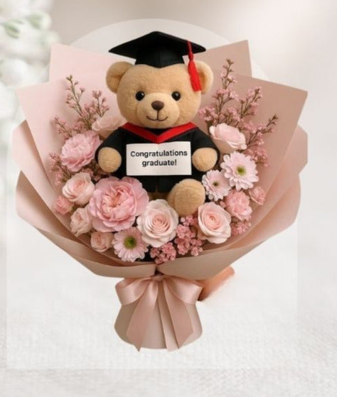 Buket Wisuda Fresh Rose Bouquet HGd#56