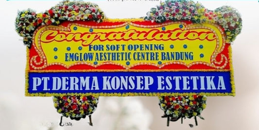 Papan Bunga Double Congratulations Soft Opening (Bp#56)