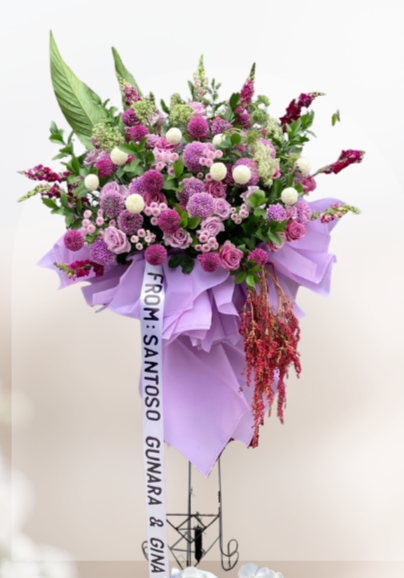 Sf#58 – Standing Flower Premium Purple Rose Gompi Pomp Calimero Snap Amarantus