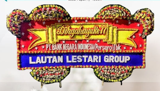 Papan Bunga Double Dirgahayu Anniversary (Bp#58)