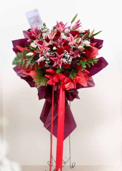 Sf#62 – Standing Flower Full Lily and Roses VERY BIG