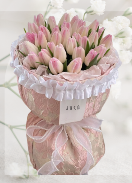 HBt#15 — Pink Tulip Bouquet 30 Stems