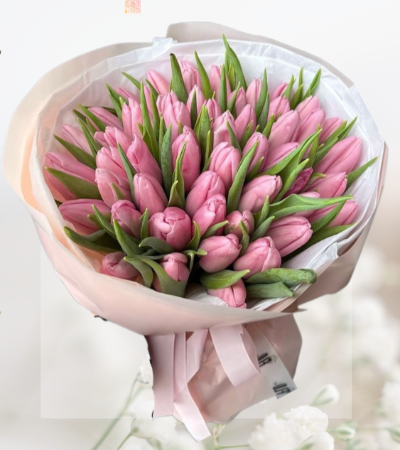 HBt#17 — Pink Tulip Bouquet 50 Stems
