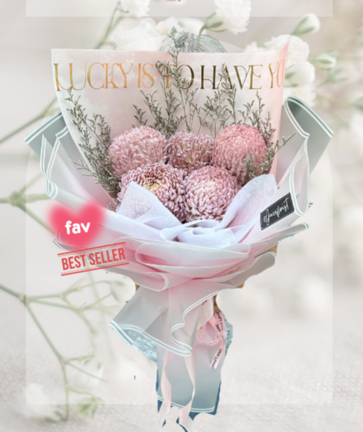 HBp#03 — 5 Pink Peonies Bouquet