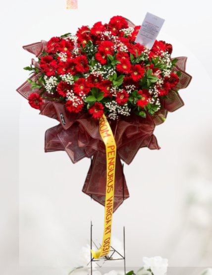 Sf#05 — Gerbera Red Large Standing Flower