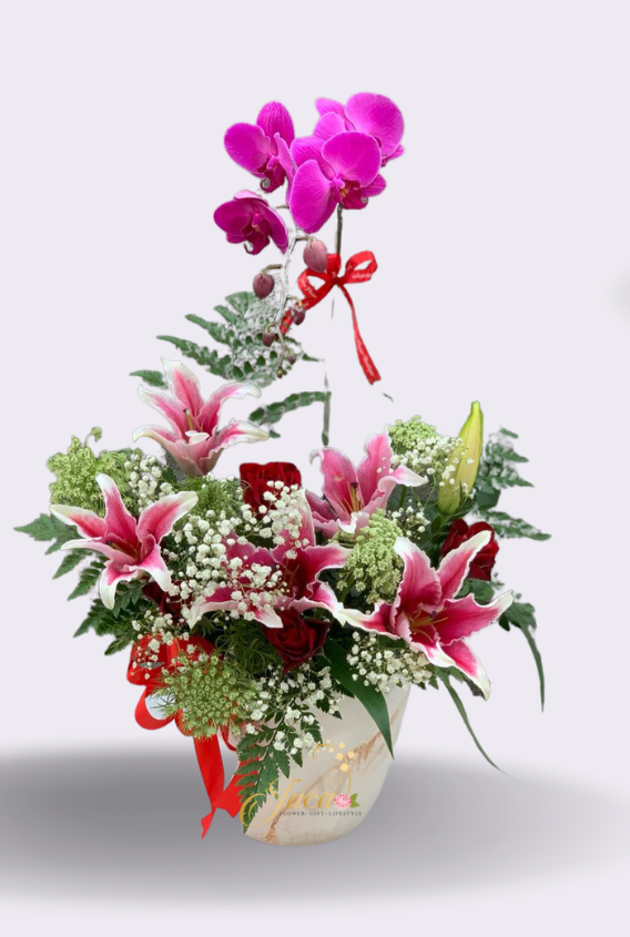 OC#05 – Anggrek Phalaenopsis Single with Lily & Mixed Flowers