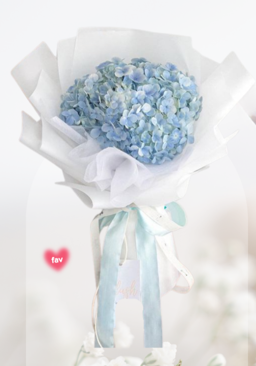 HBh#01 — Single Hydrangea Blue Bouquet