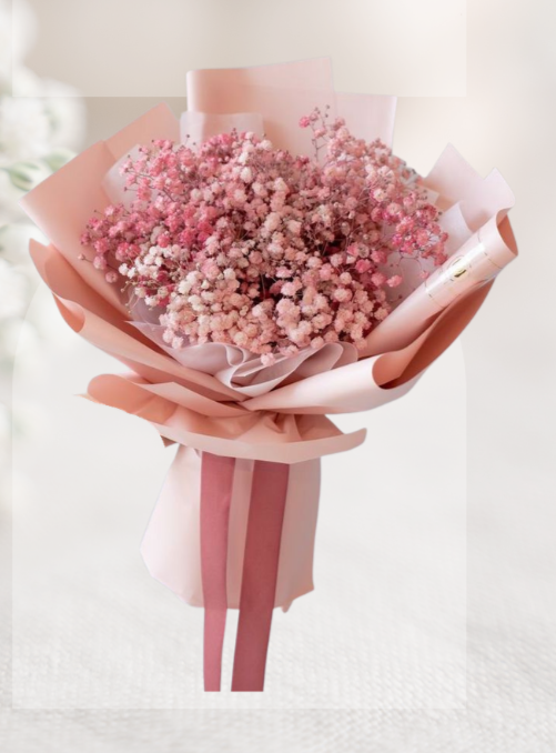 HBt#04 — 2 Steam Baby Breath Pink Bouquet