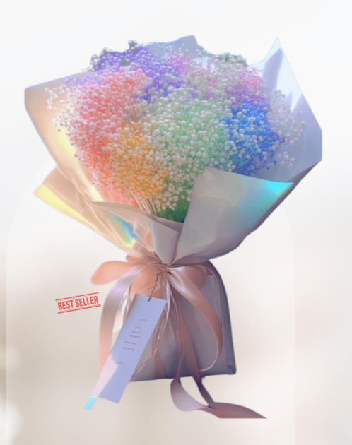 HBt#10 — 20 Steam Rainbow Baby Breath Bouquet
