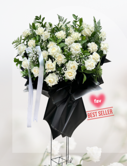 Sf#09 — Full White Standing Flower