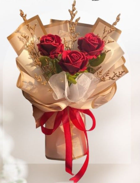 HBr#06 – Rose Bouquet 3 Red Roses