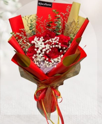 HBr#08 – Rose Bouquet 5 Red Roses