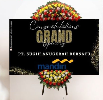 Papan Bunga Grand Opening Hitam (Bp#14)