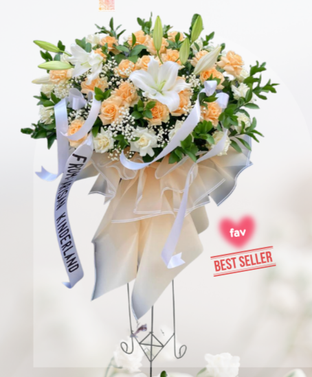 Sf#21 — Lily and Roses Standing Flower