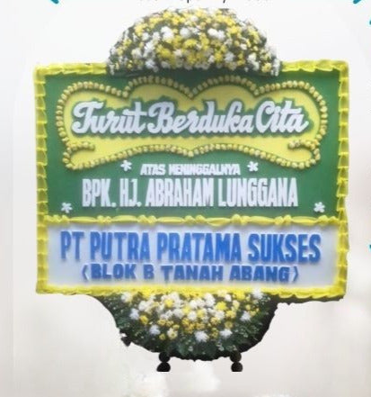 Papan Bunga Turut Berduka Cita Hijau (Bp#25)
