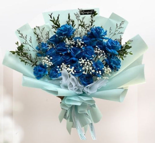 HBr#22 – Rose Bouquet 20 Blue Roses