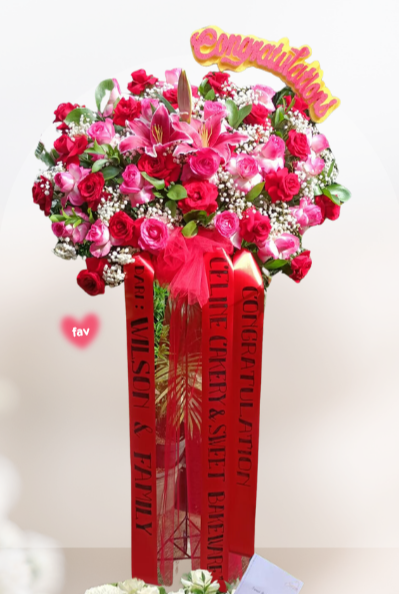 Sf#26 — Rose & Lily Standing Flower