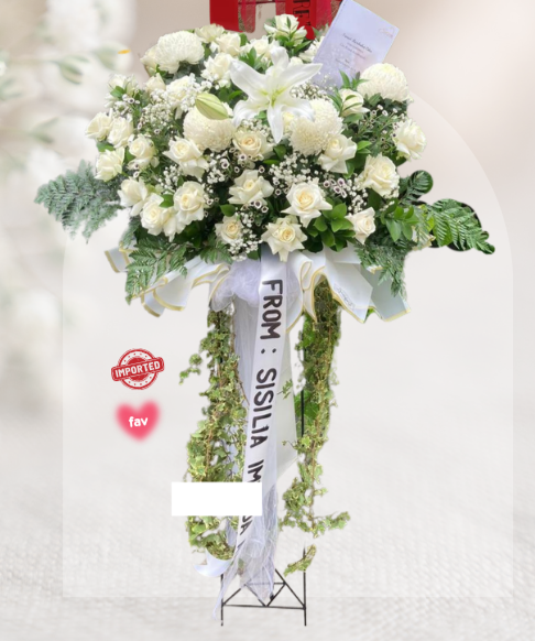 Sf#28 — Imported Peony Mom & Roses Standing Flower